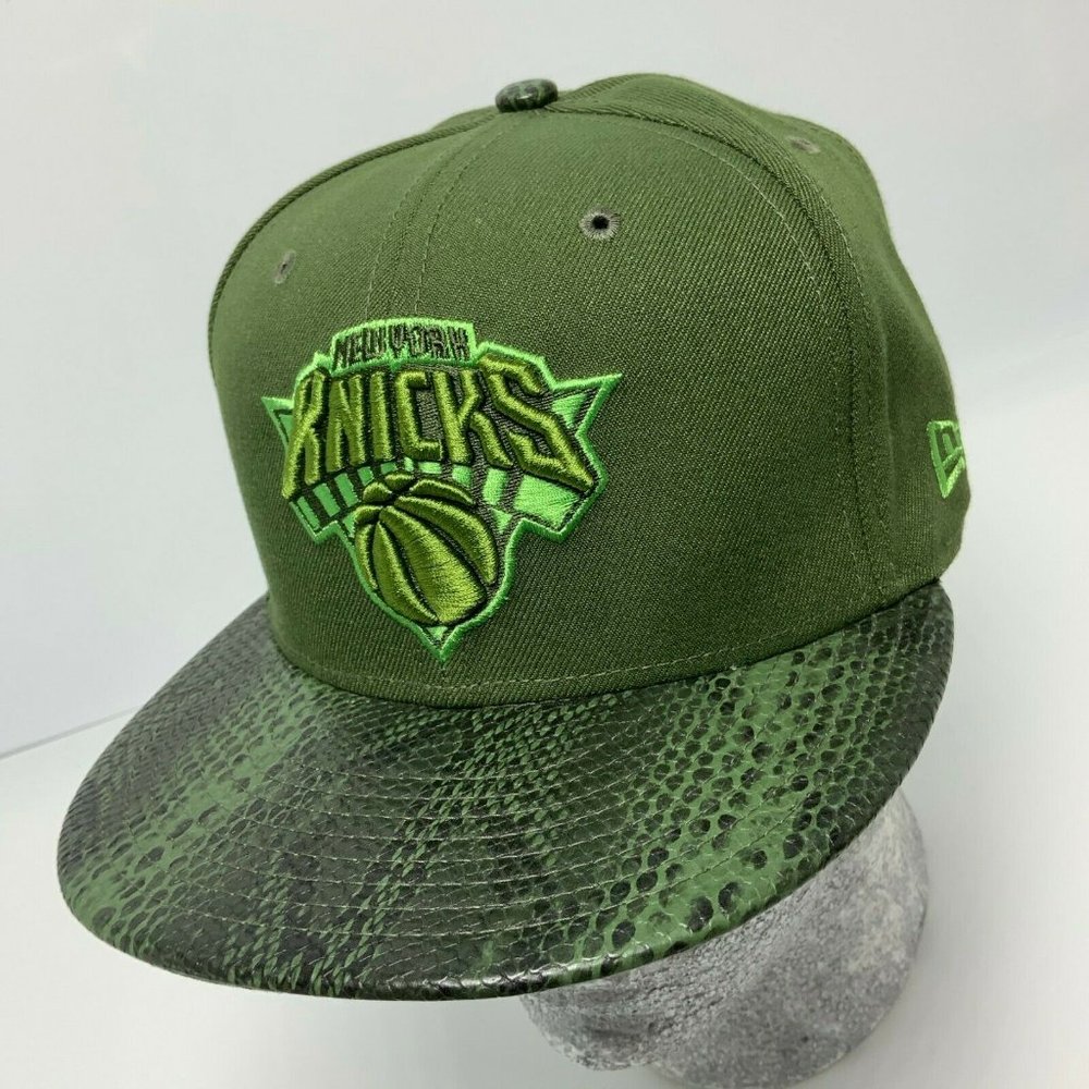 Men's New Era Cap Green Snake Print NY Knicks 9FIFTY NBA